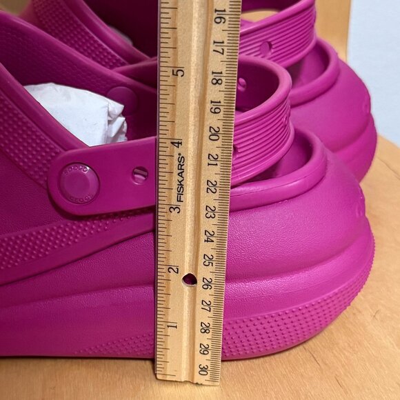 New CROCS Crush Platform High Clogs Bright Fuchsia Hot Pink Shoes Women's 10 - Picture 4 of 16
